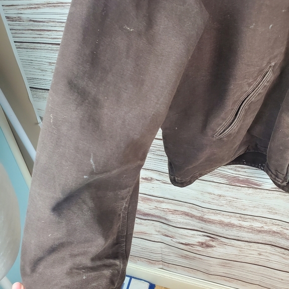 Carhartt Men's 3XL Brown Fleece Sherpa Lined Hooded Duck Canvas Jacket Coat - Picture 8 of 14